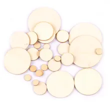 10/20 Вт, 30 Вт, 40/50 мм в диаметре, различные круглый шаблон Незаконченные деревянные ломтики поделки своими руками и Скрапбукинг 50 шт. украшения деревянные украшения дома M1821