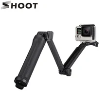 Waterproof Gopro Tripod 3 Way Monopod For Gopro Hero 5 3+ 4 Session Xiaomi yi 4K SJCAM SJ4000 Camera Grip Go Pro 5 Accessorios