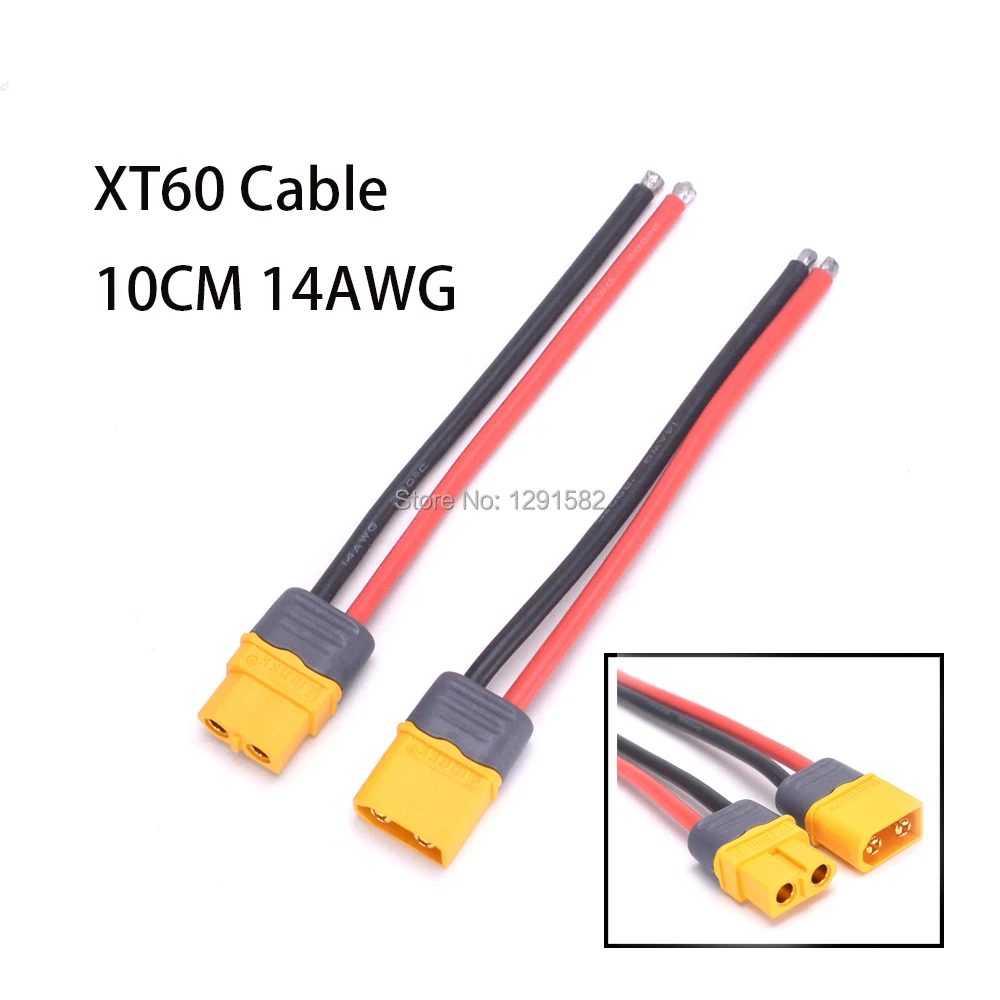 Amass XT60 + разъем 14AWG 10 см кабель питания провод для баланса зарядное устройство