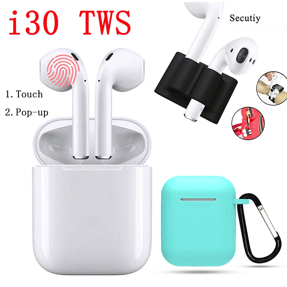

I30 TWS Bluetooth ear Earbuds Air XY Wireless 1:1 pop-up PK w1 chip LK TE9 LK-TE9 1:1 size PK i10 i11 i10tws i13 i14 i15 i16 tws