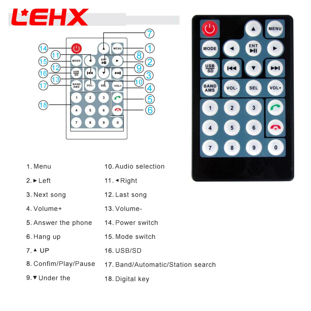 LEHX авто радио автомобиля mp3 плеер автомобиля 7 дюймов HD Bluetooth автомобиля MP5 плеер Iphone и Android8.0 Зеркало Ссылка Carplay1024X600