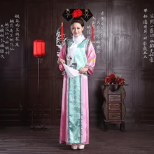 5 цветов, новинка, Женский костюм принцессы династии Цин с вышивкой, женское Старинное платье для костюмированной вечеринки, сценическое платье