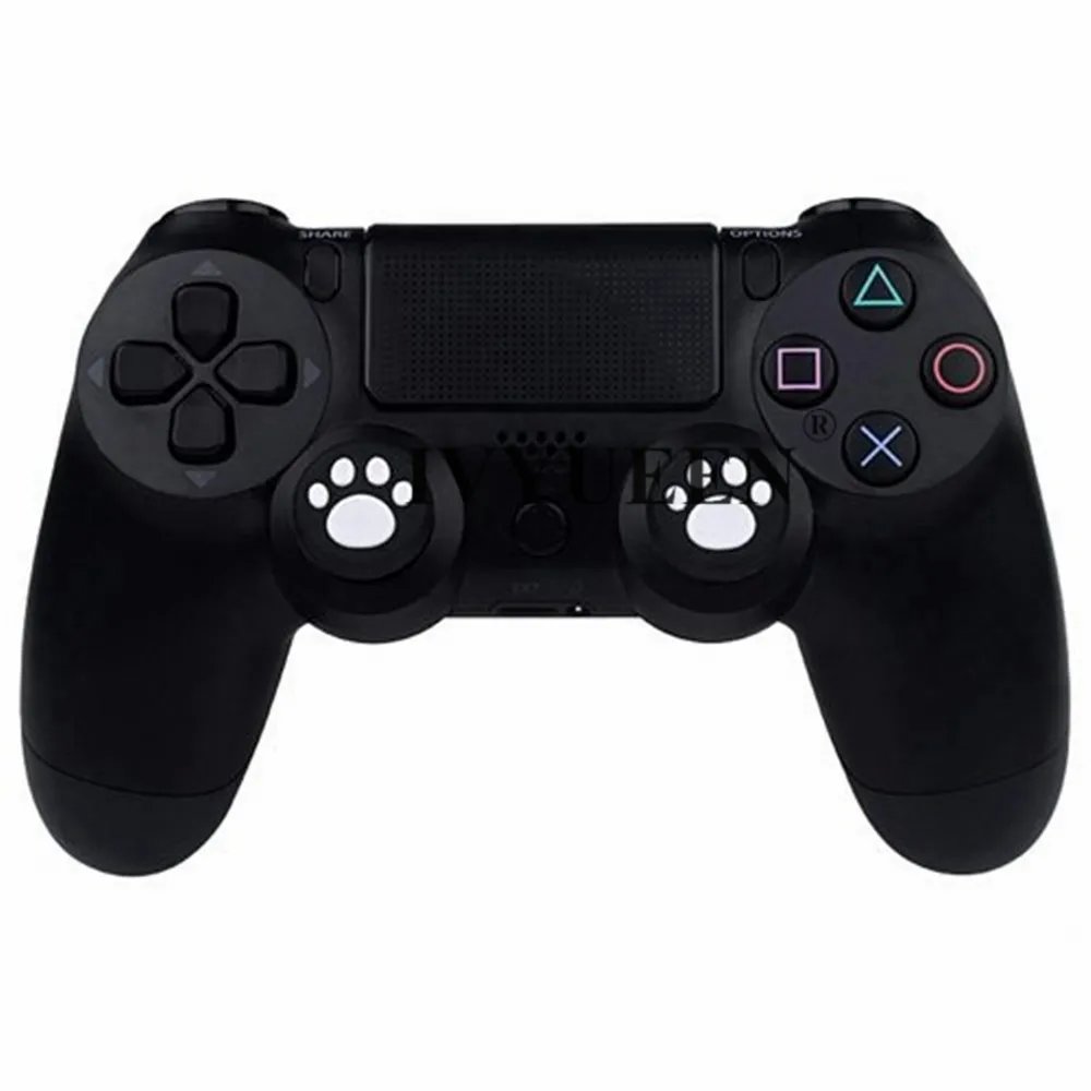 IVYUEEN 2 шт. силиконовый джойстик с принтом кошки/черепа, джойстик для Dualshock 4 PS4 Pro Slim, контроллер для XBox One X S