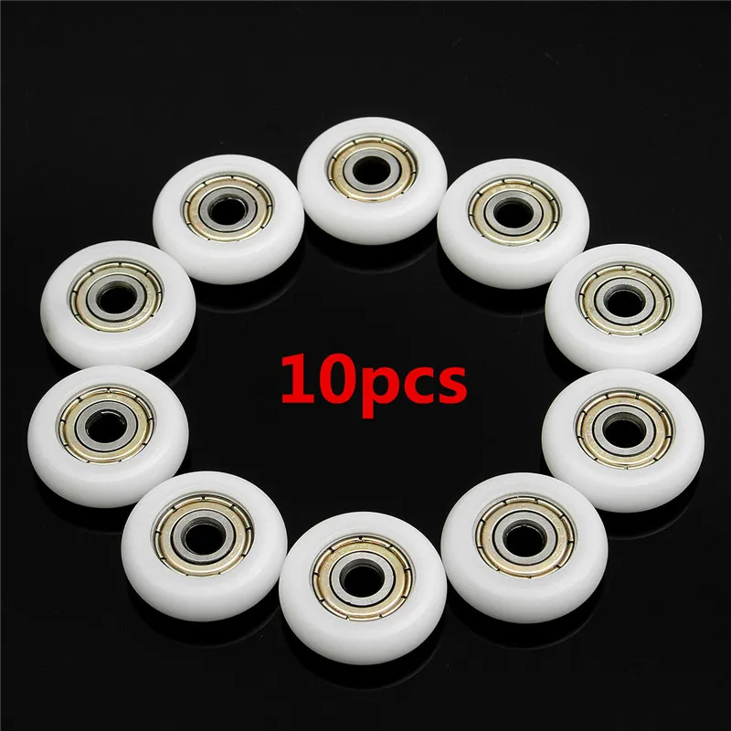 

10pcs 5*23*7mm Nylon Plastic Carbon Steel Bearings Pulley Wheels Embedded Groove Ball Bearings Hot Sale