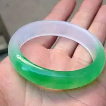 Натуральный халцедон агат нефрит браслет