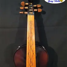 Коричневые цвета Лучшие ремесло 5 струн 4/4 электрическая скрипка+ акустическая скрипка#8291