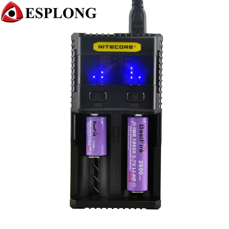 

Original Nitecore SC2 18650 Charger Intelligent Battery Charger With USB Output for Li-ion 14500 26650 Ni-MH NiCd AA and AAA