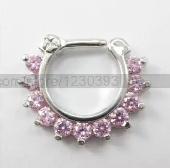 Nose Ring Fashion Body Jewelry Nose Stud 316L Stainless Surgical Steel Septum Clicker Nose Ring CZ 16 Gauge 16G 10 pcs Nose Ring Fashion Body Jewelry Nose Stud 316L Stainless Surgical Steel Septum Clicker Nose Ring CZ 16 Gauge 16G 10 pcs