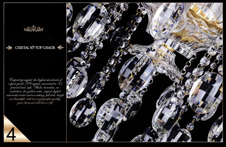 Luz do Candelabro de Cristal Moderna Grande Lustres Luxo Moderno Lustre Iluminação Moda Ouro Transparente k9 Cristal 9 Cheap lamp night light