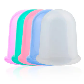 

4 pcs/set Health Care Body Anti Cellulite Silicone Vacuum Massage Eye Neck Face Back Massager Cupping Cup drop shipping