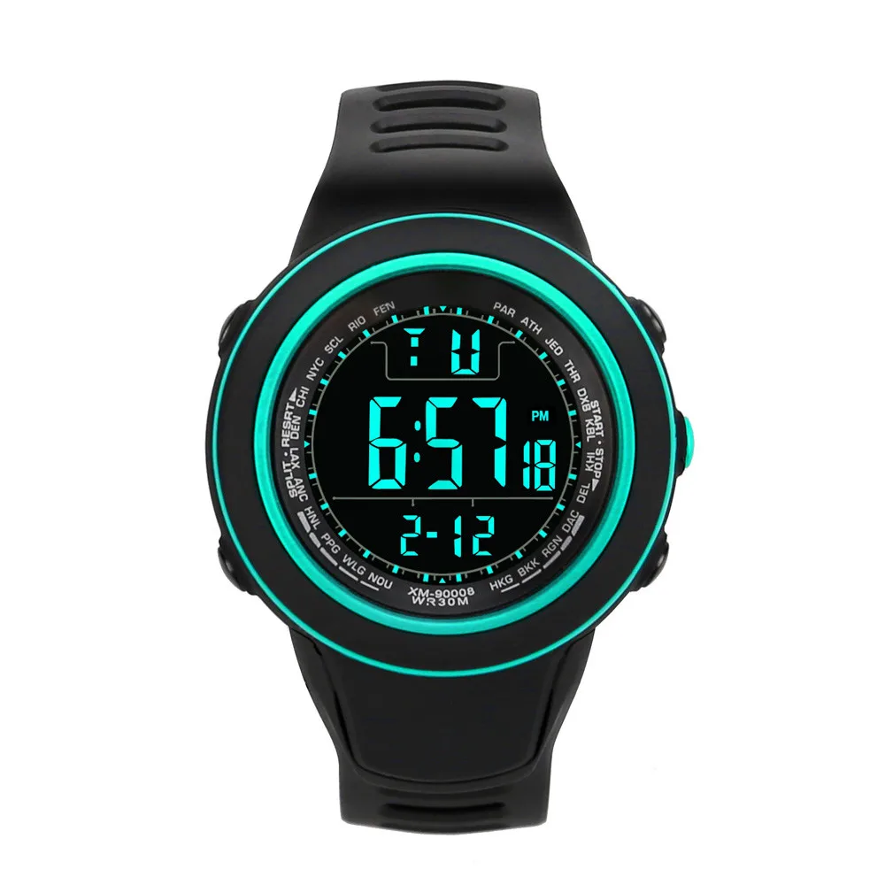 Роскошные Для мужчин аналоговый цифровой в стиле милитари спортивные светодио дный Водонепроницаемый наручные часы 2018 новые часы Для