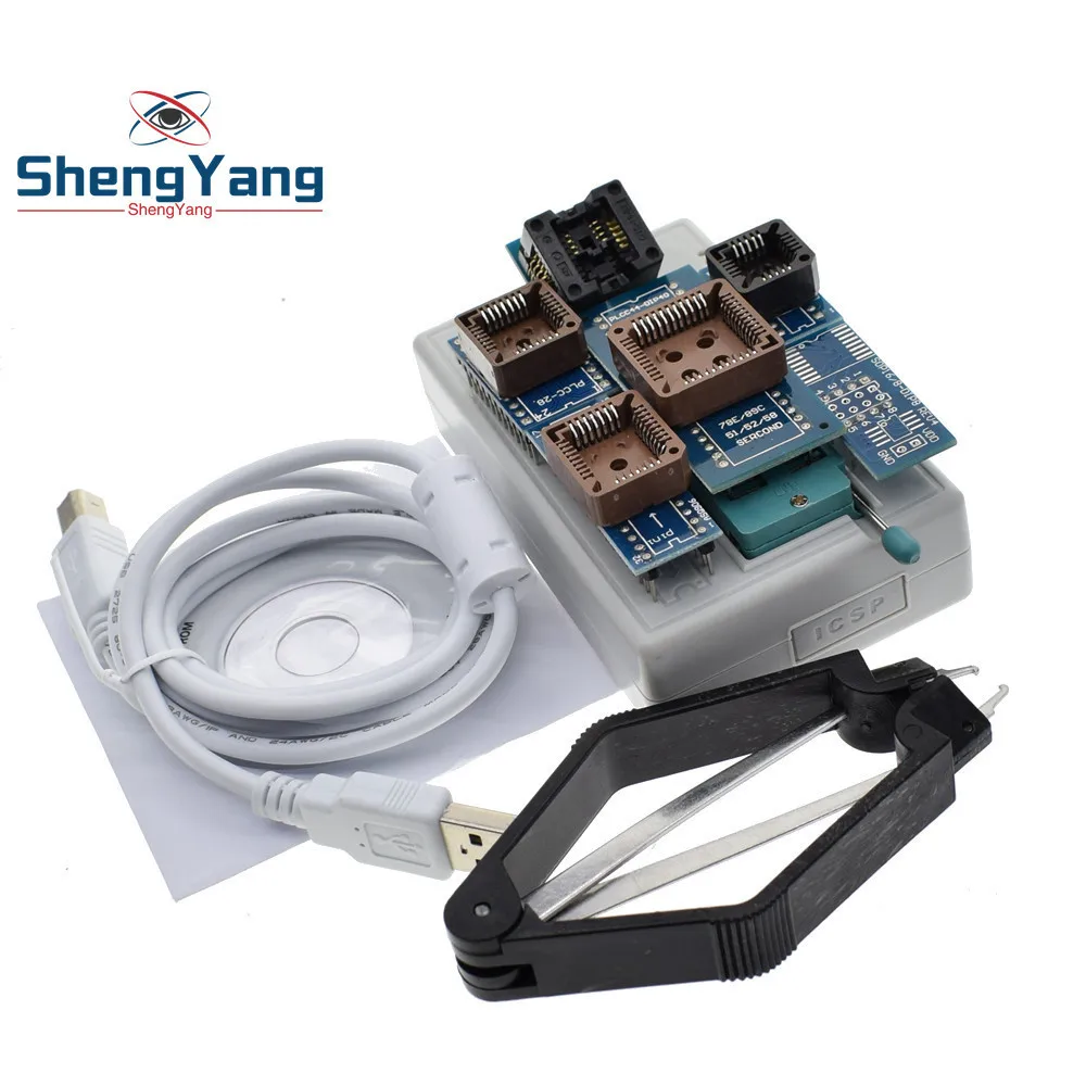 1Set 13000 ICs TL866CS Programmer USB 2.0 EPROM FLASH BIOS 6 Adapter