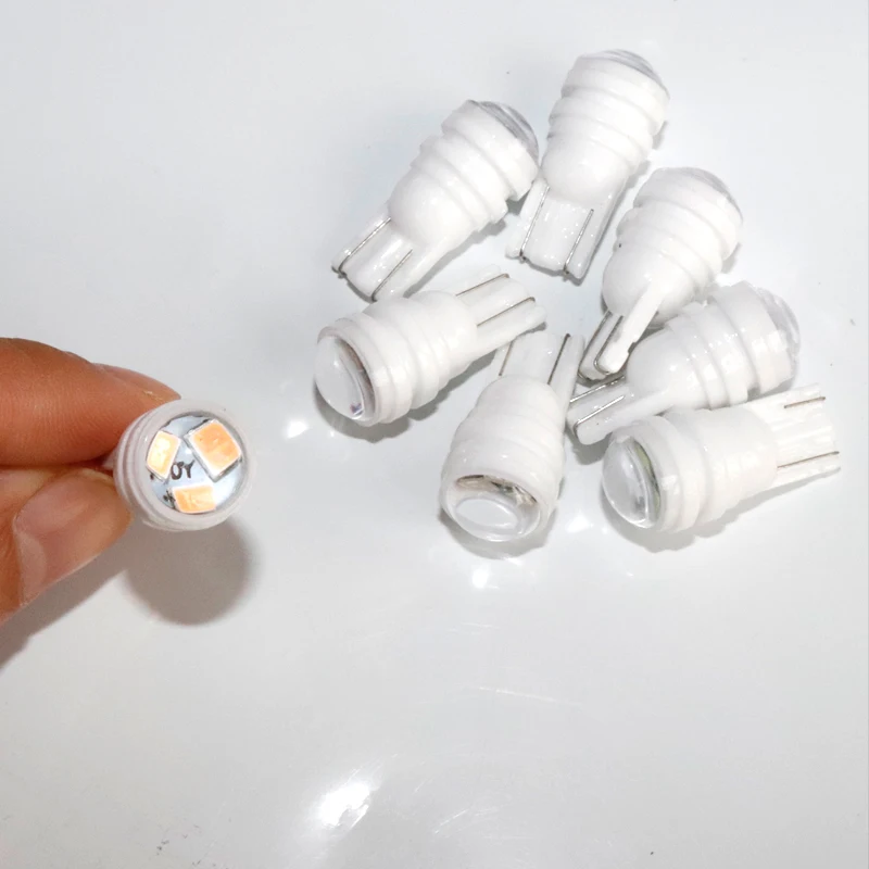 100 шт. Керамический 3 SMD T10 W5W 2835 194 светодиодный светильник керамическая лампа