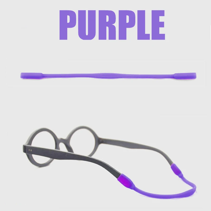 Силиконовые очки цепи держатель для Childern солнцезащитные очки цепи шеи ремешки с петлей веревка цепочка для очков - Цвет: purple