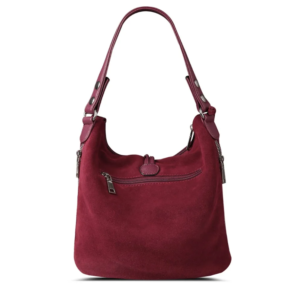 2018 Fashion Women Split Leather Shoulder Bag Female Suede Casual Crossbody handbag Casual Lady Messenger Hobo Top-handle Bags