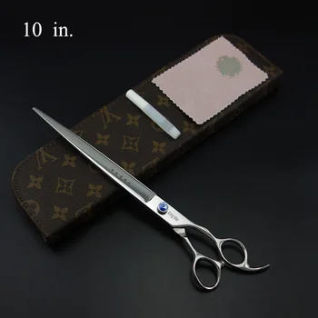

10 inch High quality Professional Pet Scissors,Straight Scissors,Dog straight shears,sharp edge Dog grooming scissors,D451