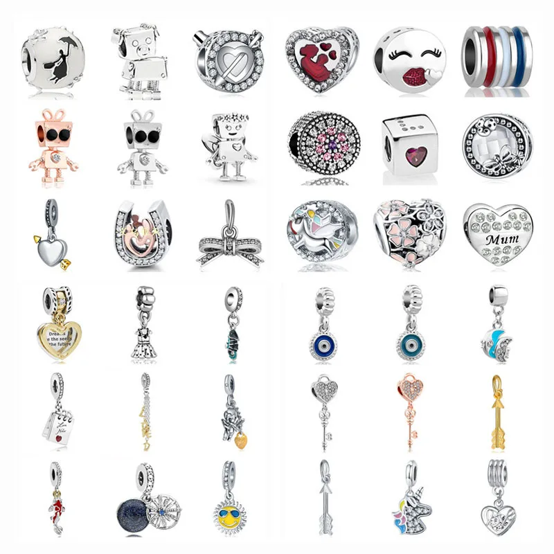 

free shipping 1pc arrow of cupid love script love notes dice mum bot bow heart diy bead fit Pandora charms Bracelet S020