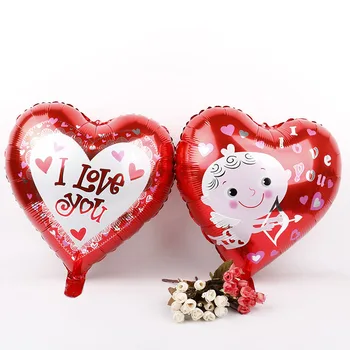 

30pcs Love foil balloons Cupid heart shape air balls 18inch birthday party Decorations Ballon Wedding Marriage Party Supplies