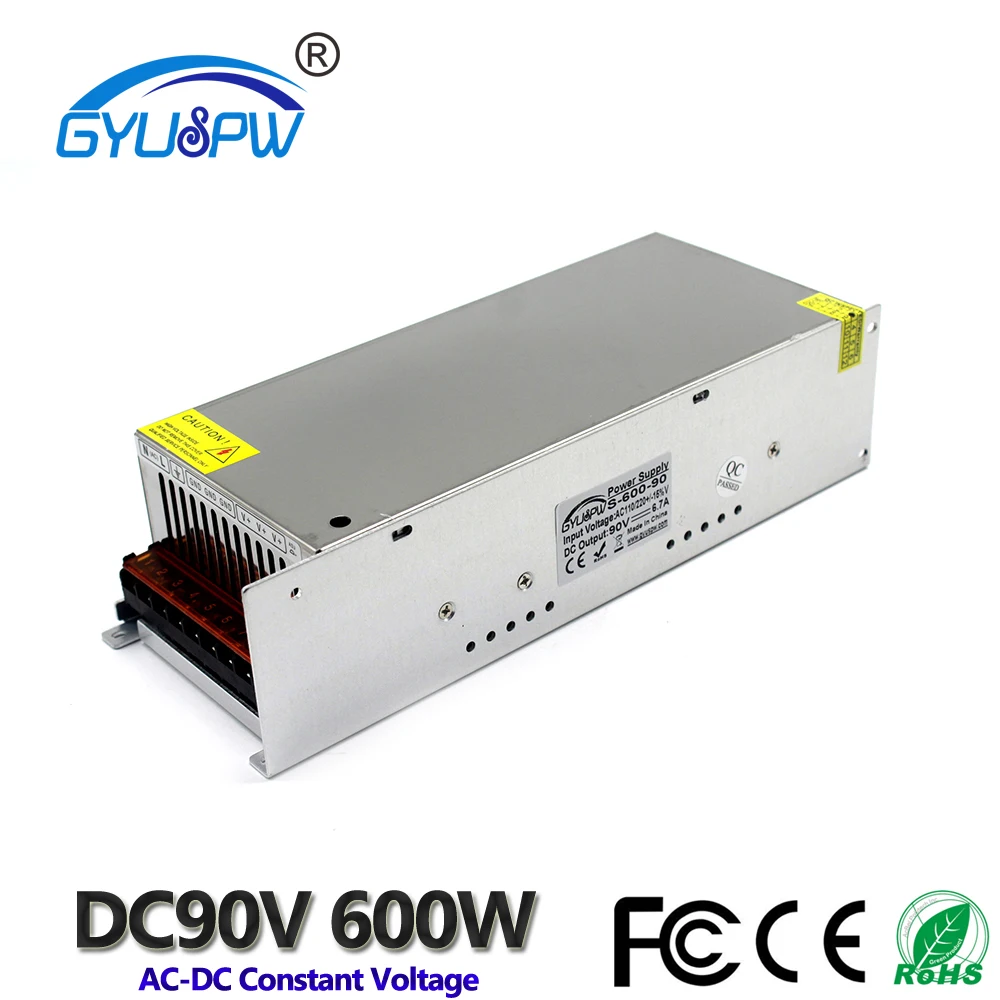 

Adjustable Power Supply Switching DC 90V 6.7A 600W Driver Transformer 220V AC to DC90V SMPS for Industry Mechanical Equipment