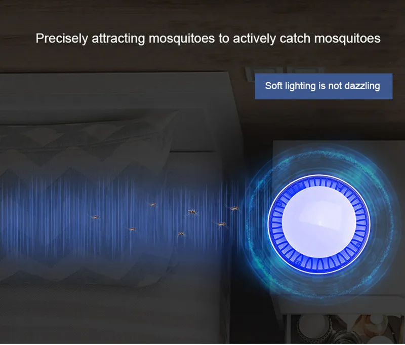 Нерадиационная USB фотокатализатор электрическая антимоскитная лампа Жук Zapper Москитная лампа домашняя KR