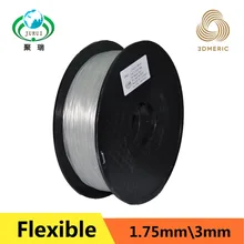 Естественный цвет гибкие сильные эластичные TPE 3D 1.75 печать нити для промышленного/регистрации принтера Бесплатная отправка