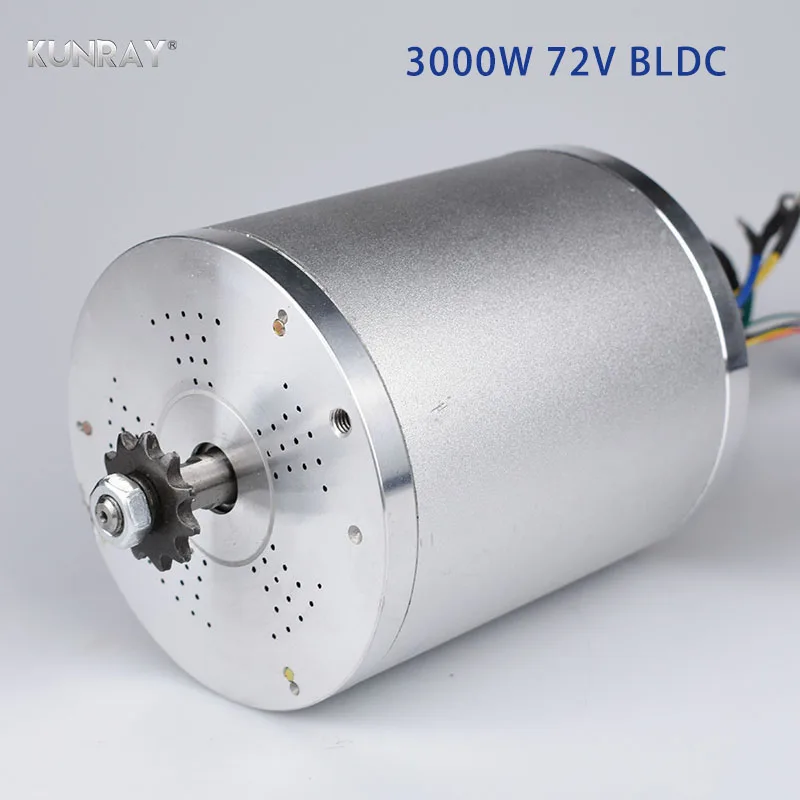 US $109.98 KUNRAY Electric Scooter Bicycle BLDC 72V 3000W Brushless Motor For E Bike Motorcycle 2 Wheel Balance Scooters MY1020 E Bike DIY