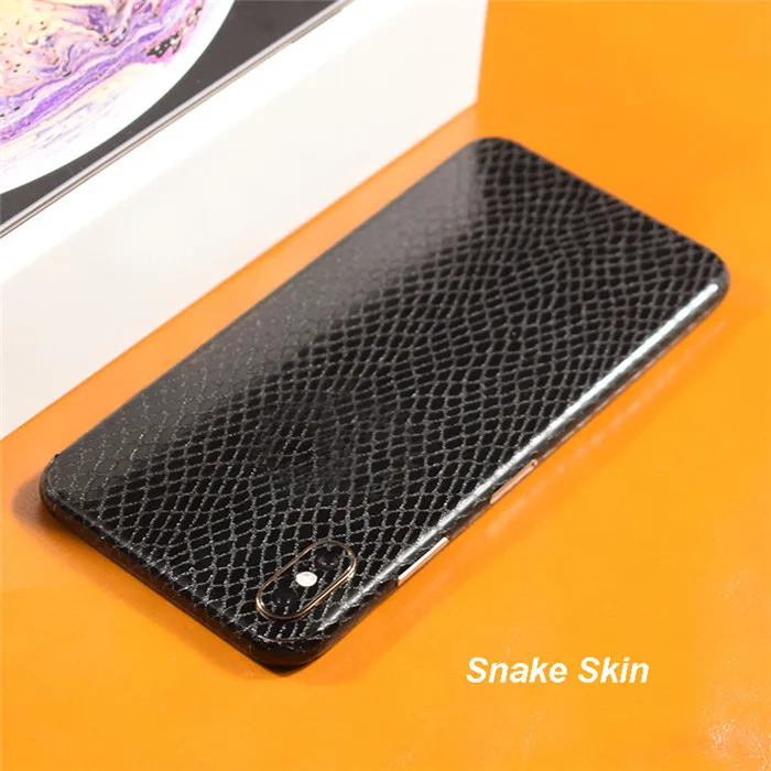 3D карбоновая пленка для телефона наклейка для iPhone XS MAX XR X 8 Plus 7 6 6S Plus прозрачная задняя наклейка - Цвет: Snake Skin