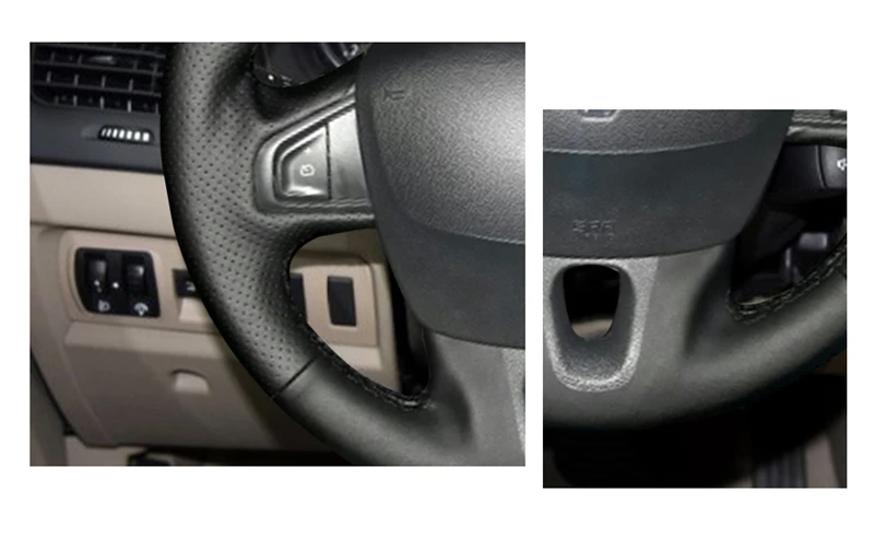 Прошитый вручную PU искусственная кожа Чехол рулевого колеса автомобиля для Renault Fluence ZE 2009- Megane 2009- Scenic