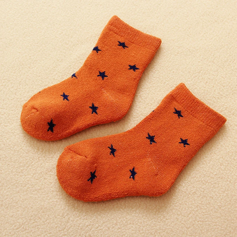 

Star Kids Socks Infant Thick Clothes Warm Boys Girsl Short Sock Autumn Winter Apparel Comfort Toddler Prop Children Clothing