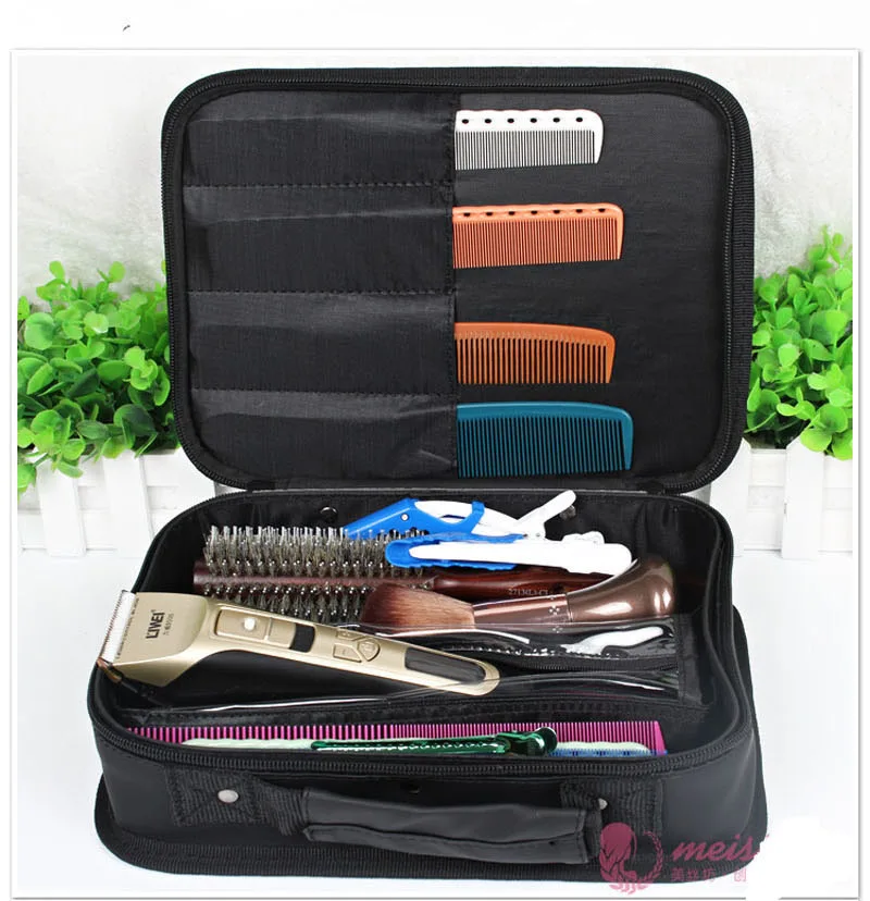 Hairdressing Tool Handbag Nylon /PU Leather Professional Stylists Hair Scissors Box Bag Salon