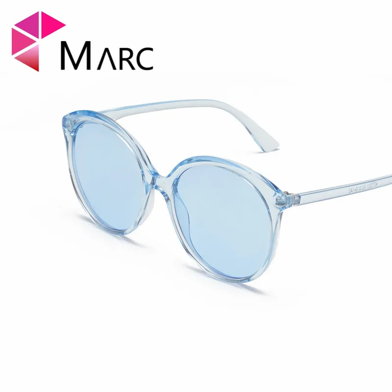 

MARC Trendy sunglasses WOMEN Brand Transparent Eyewear Cat eye Shield Wrap Designer Fashion Sun glasses Gafas Oculos Resin