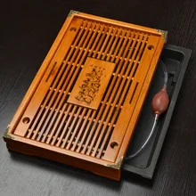 [Грандиозность] бытовой Китайский кунг-фу Чай лоток Массив дерева Чай столик-поднос Чай 43*28*6 см кунг-фу Gongfu Чай комплект