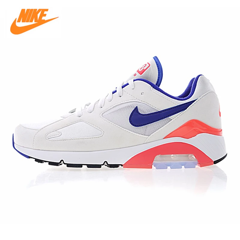 

Nike Air Max 180 Ultramarine OG Men's and Women's Running Shoes, White & Blue & Pink, Shock Absorbing Breathable 615287 100