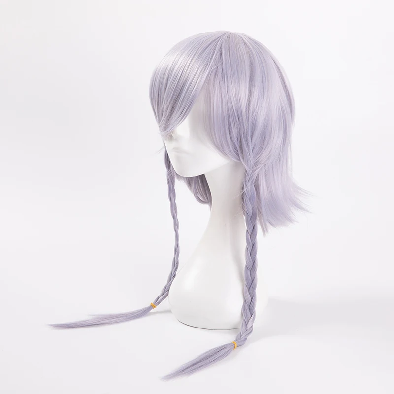Парик для косплея из Аниме TouHou Project OW Reaper genderbent Izayoi Sakuya серебристо серый плетеный