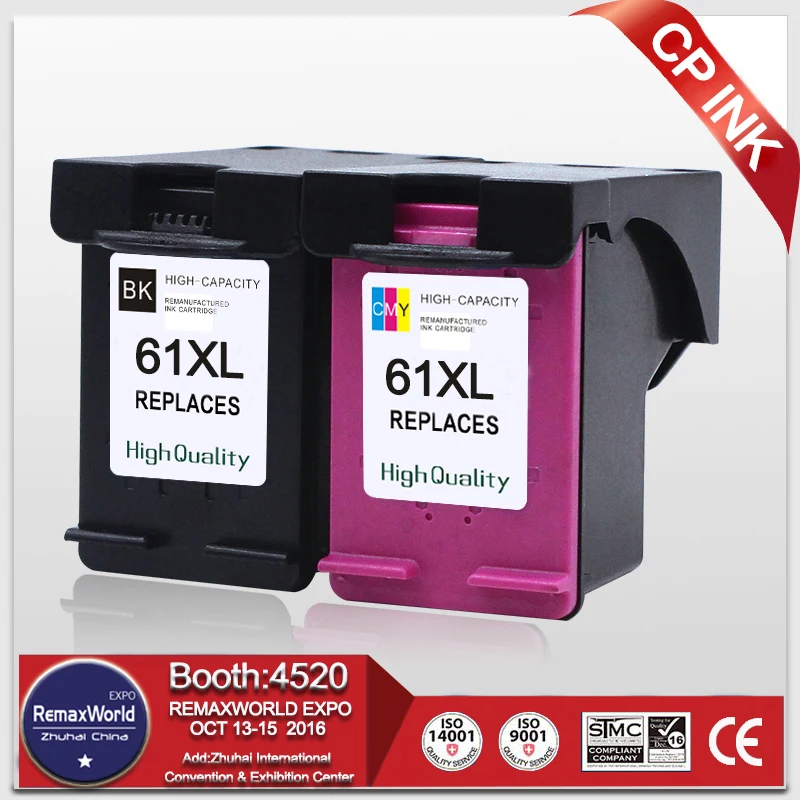 CP INK 2PK 61XL Ink Cartridge for HP 61XL use for Deskjet 1000 1050