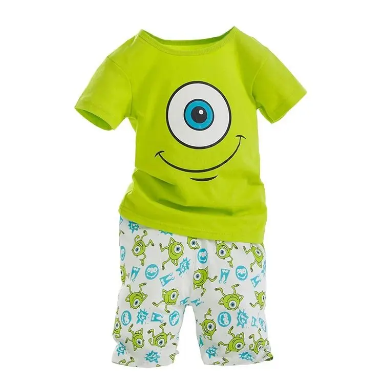 

Helen115 Cute Baby Kids Boys Cartoon Monsters Inc Short Sleeve T-shirt+Shorts 2PCS Set 1-7Years