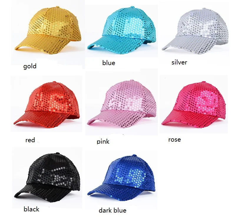 Бейсболка с блестками для взрослых и детей регулируемая|gift gifts|gift christmasgifts hats |