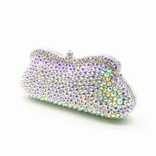 XIYUAN бренд Роскошный Серебряный Кристалл Клатч со стразами вечерние сумки большой алмаз женские свадебные вечерние сумки клатч маленький кошелек