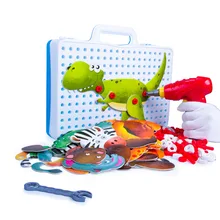 149/229 шт детские игрушки дети дрель винт группа игрушки электрическая дрель шурупы головоломка собранная мозаика животные здания креативная игрушка