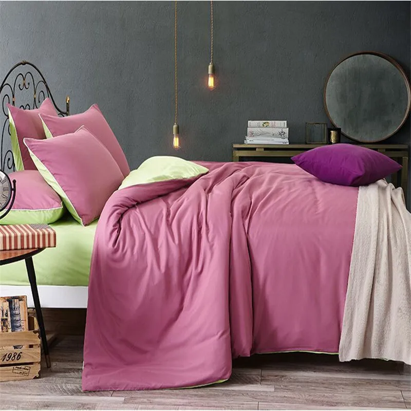 Bedding Sets Single Double Double Color Simple Nordic Style While