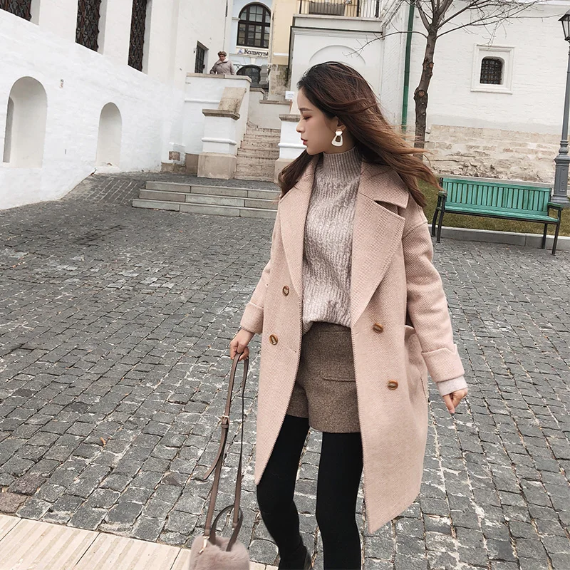 MISHOW осенне-зимнее шерстяное пальто женский темперамент женское популярное шерстяное пальто MX18D9662