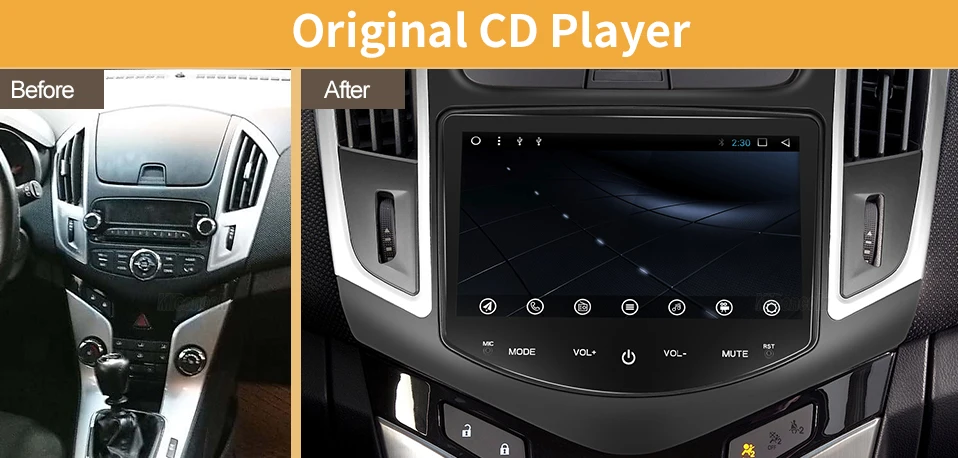 Best android 9.0 car dvd gps player for Chevrolet Cruze 2013 2014 2015 with car radio video player gps navigation car stereo 1
