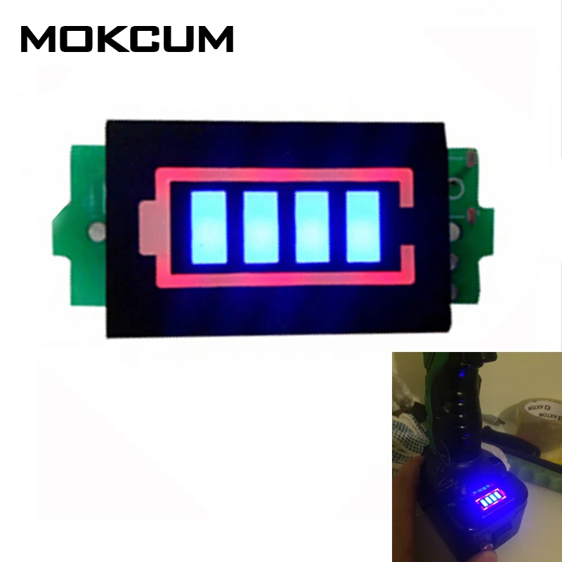 

Series Lithium Battery Capacity Indicator Module Blue Display Electric Vehicle Battery Tester Li-po Li-ion 1S 2S 3S 4S 6S 7S