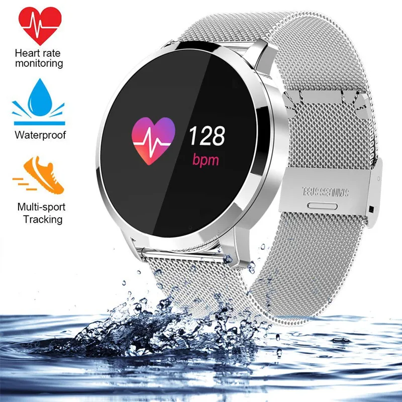 

Q8 Smart Watch OLED Color Screen Smartwatch women Fashion Fitness Tracker Heart Rate monitor