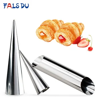 

10Pcs Cones Horn Pastry Roll Cream Roll Mold Conical Danish Pastry Croissant Cake Bread Mold Kitchen Baking Tool