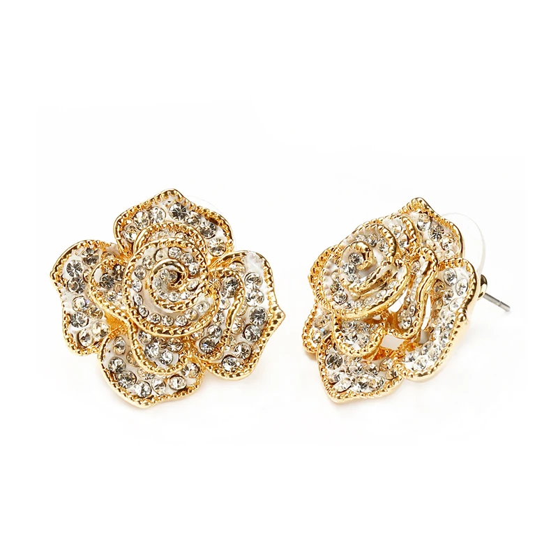 Купить Золотые Серьги Роза