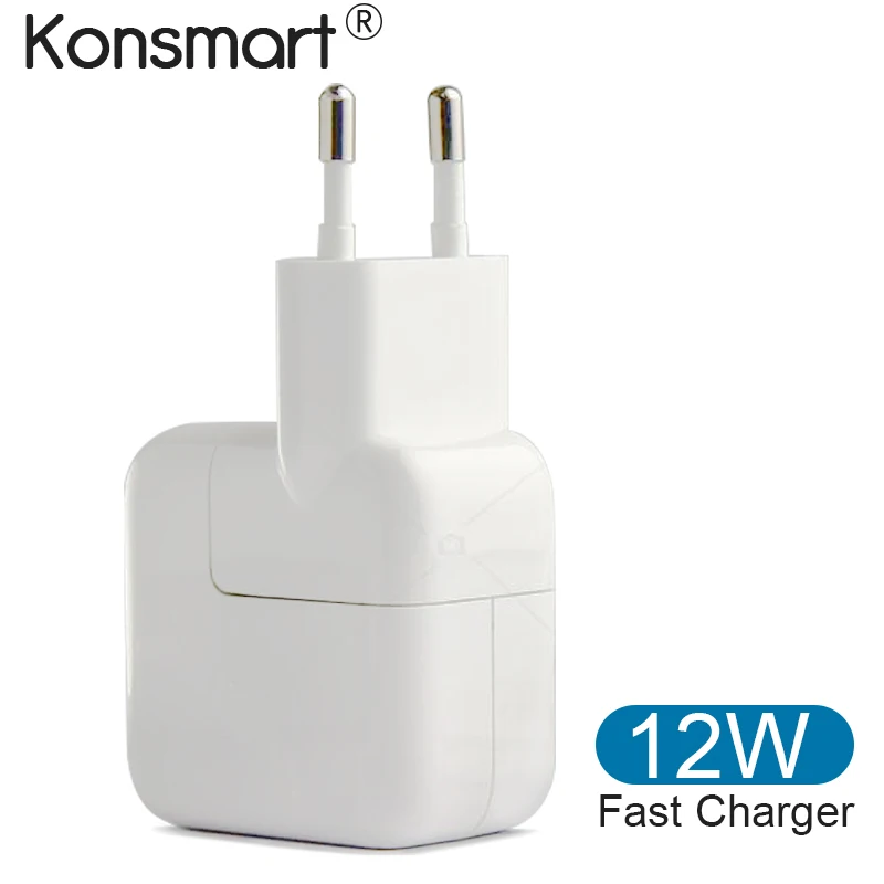 2.4A Fast Charging Euro iPad Charger 12W USB Power Adapter for iPad