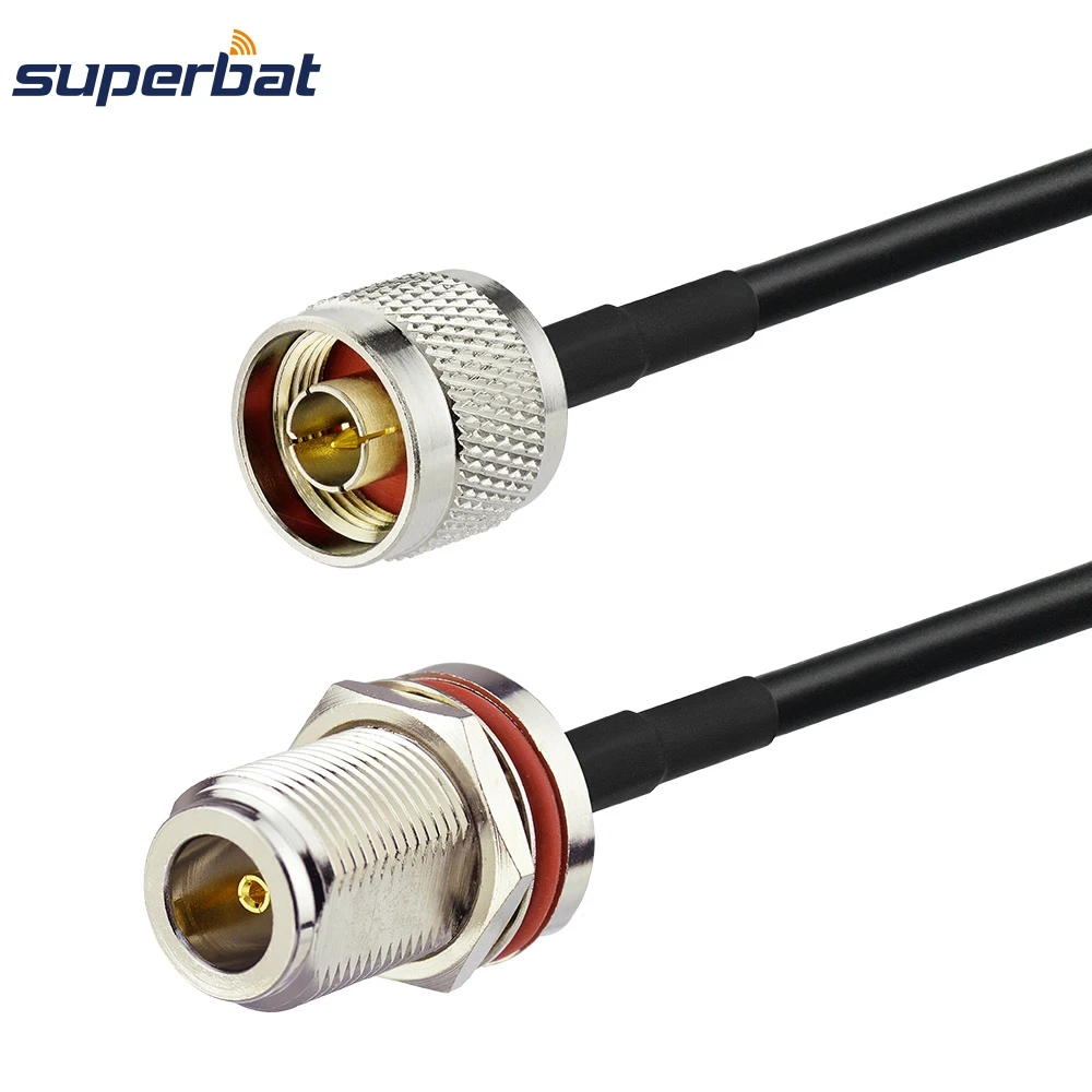Superbat 2M N Type Plug to Jack Bulkhead O-ring Pigtail Connector RF Coaxial Cable RG58 WiFi | Мобильные - Цена: 804,01 руб.
