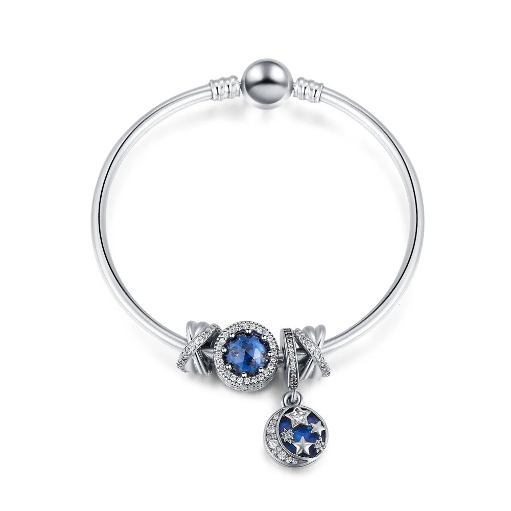

2019 New seriess Starry Fairy Tale Blue Crystal Bracelet For Women Silver Crystal Jewelry Special Gifts For Wedding