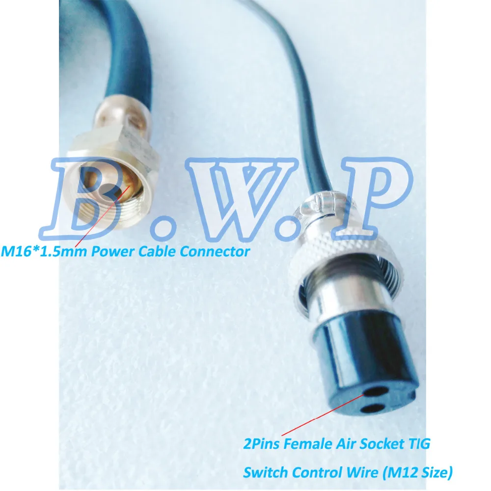 Фонарь для сварки TIG 12 футов (4 м) гибкий фонарик с газовым клапаном 125 а M16 * 1 5